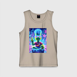 Детская майка Жест v Барта Симпсона - неоновое просветлённое све