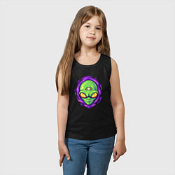 Майка детская хлопок Трёхглазый пришелец, цвет: черный — фото 2