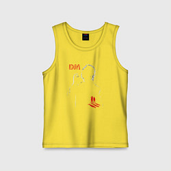Майка детская хлопок Depeche Mode - Dave memento mori frontman, цвет: желтый