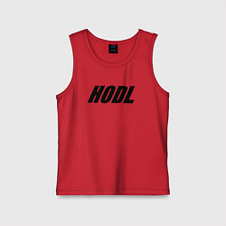 Майка детская хлопок HODL, цвет: красный