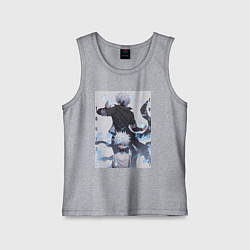 Майка детская хлопок Моя геройская академия Даби Злодей, цвет: меланж