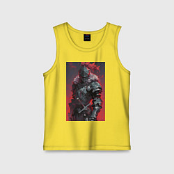 Майка детская хлопок Убийца гоблинов воин, цвет: желтый