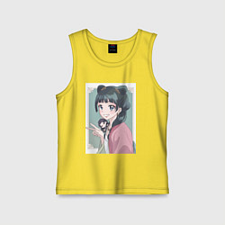 Майка детская хлопок Монолог фармацевта Маомао чиби, цвет: желтый