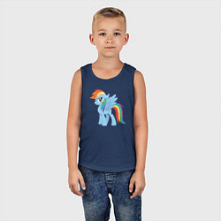 Майка детская хлопок Рейнбоу Дэш из My Little Pony в кино, цвет: тёмно-синий — фото 2
