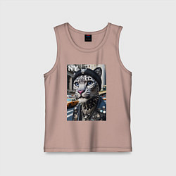 Детская майка Леопард панк из Нью-Йорка - нейросеть