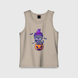 Детская майка Котик и хэллоуин