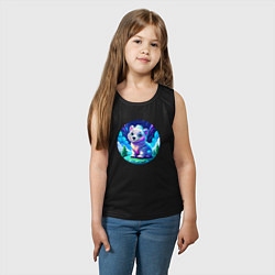 Майка детская хлопок Белый медвежонок в Арктике, цвет: черный — фото 2