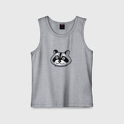 Майка детская хлопок Енот обормот, цвет: меланж