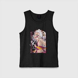 Майка детская хлопок Клинок рассекающий демонов Даки 6 высшая луна, цвет: черный