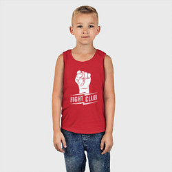Майка детская хлопок Клуб бойцов, цвет: красный — фото 2