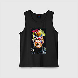 Майка детская хлопок Панк Дональд Трамп - жесть, цвет: черный