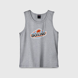 Майка детская хлопок Boxing team, цвет: меланж