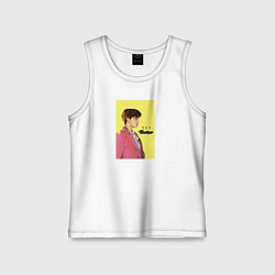 Майка детская хлопок J-hope Butter, цвет: белый