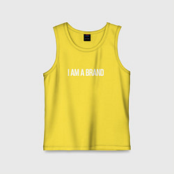 Майка детская хлопок I am a brand, цвет: желтый