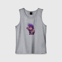 Детская майка Суровая панк капибара