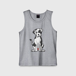 Майка детская хлопок Милый дог, цвет: меланж