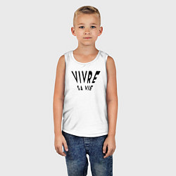 Майка детская хлопок Жить своей жизнью, цвет: белый — фото 2