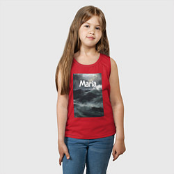 Майка детская хлопок Maria штормовые волны, цвет: красный — фото 2
