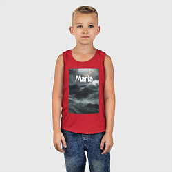 Майка детская хлопок Maria штормовые волны, цвет: красный — фото 2