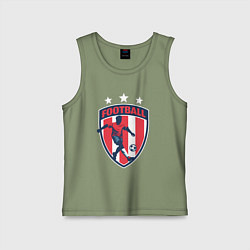 Майка детская хлопок Stars football, цвет: авокадо