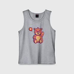 Майка детская хлопок Lovely bear, цвет: меланж