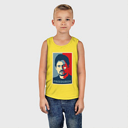 Майка детская хлопок Freedurov obey, цвет: желтый — фото 2