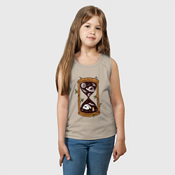 Майка детская хлопок Космический поход, цвет: миндальный — фото 2