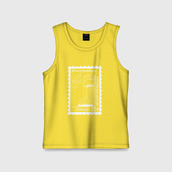 Майка детская хлопок Екатеринбург белый, цвет: желтый