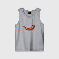 Майка детская хлопок Острый перчик чили, цвет: меланж