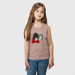 Майка детская хлопок Симпсоны зомби, цвет: пыльно-розовый — фото 2