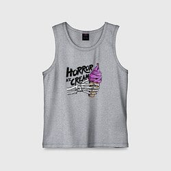Майка детская хлопок Horror ice cream, цвет: меланж