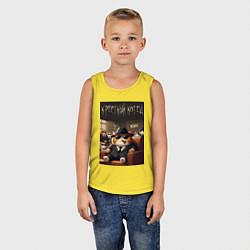 Майка детская хлопок Крёстный отец мяуфии - нейроарт, цвет: желтый — фото 2