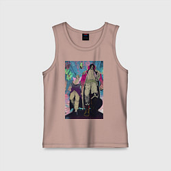 Майка детская хлопок Ван-Пис Роджер Гол Д, цвет: пыльно-розовый