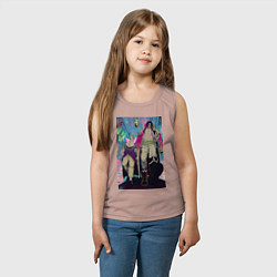 Майка детская хлопок Ван-Пис Роджер Гол Д, цвет: пыльно-розовый — фото 2