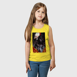 Майка детская хлопок Дандадан: Кэн Такакура, цвет: желтый — фото 2