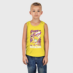 Майка детская хлопок Человек-бензопила Аки Хаякава и демон, цвет: желтый — фото 2