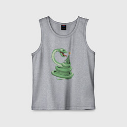 Майка детская хлопок Змей поедатель, цвет: меланж