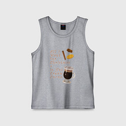 Майка детская хлопок Горячий сливочный какао, цвет: меланж