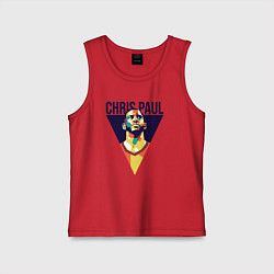 Майка детская хлопок Крис Пол, цвет: красный