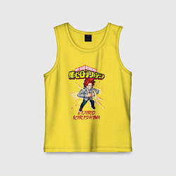 Майка детская хлопок Моя геройская академия Эйджиро Киришима, цвет: желтый