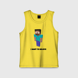 Детская майка Herobrine i want to believe