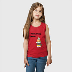 Майка детская хлопок От любви до котика, цвет: красный — фото 2