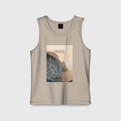 Майка детская хлопок Горная душа, цвет: миндальный