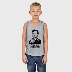 Майка детская хлопок Билл Мюррей - ты потрясен, цвет: меланж — фото 2