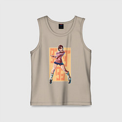 Майка детская хлопок Momo Ayase, цвет: миндальный