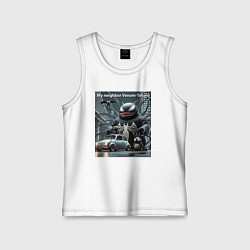 Майка детская хлопок My neighbor Venom-Totoro, цвет: белый