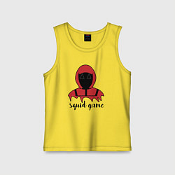 Майка детская хлопок Squid game man, цвет: желтый
