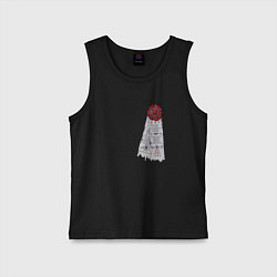 Майка детская хлопок Печать космодесантника, цвет: черный