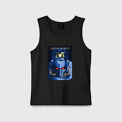 Майка детская хлопок Ультрамарин, цвет: черный