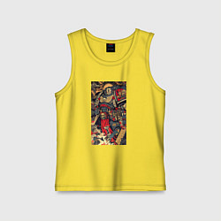 Майка детская хлопок Вархаммер 40000 арт, цвет: желтый